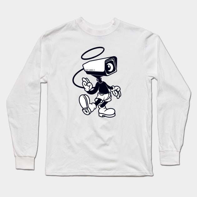 Retro Vintage SCP 2884 Cartoon Character Long Sleeve T-Shirt by StudioPM71